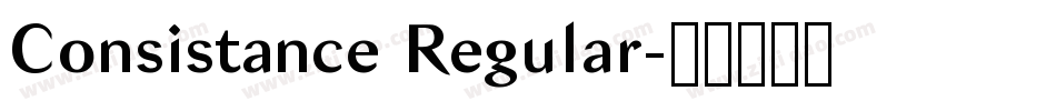 Consistance Regular字体转换